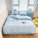 Axyaa Solid Color Block Sheet Set in Double Yarn Bubble Foam Fabric