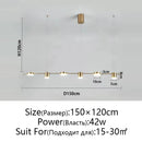 Axyaa Modern LED Ceiling Chandelier Dimmable Indoor Lighting Fixture