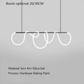 Axyaa Modern LED Linear Chandelier for Living & Dining Rooms - Designer Pendant Ceiling Light