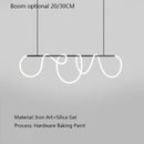 Axyaa Modern LED Linear Chandelier for Living & Dining Rooms - Designer Pendant Ceiling Light