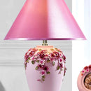 Axyaa Luxury LED Bedside Lamp - Pink Pastoral Warm Romantic Bedroom