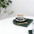 Axyaa Medieval Ceramic Mug & Saucer Set - Retro Coffee Cup Creative Design