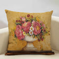 Axyaa Vintage Flower Cushion Cover 45x45cm Square Pillow Case Nostalgic Design