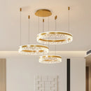 Axyaa LED Rings Chandelier - Acrylic Living Room Hanging Light