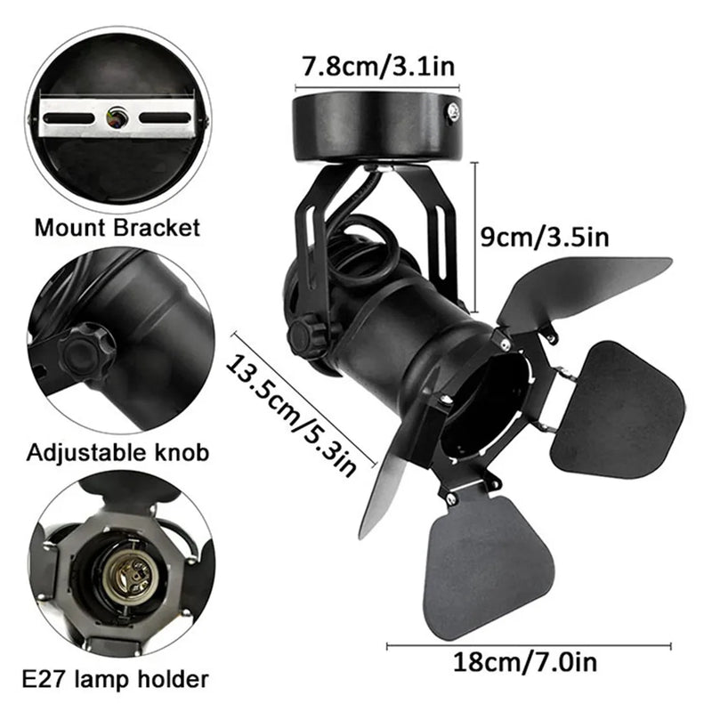 Axyaa Industrial Vintage Ceiling Spotlight with Foldable Flippers LED Spot Lights