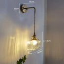 Axyaa Glass LED Mirror Light Copper Modern Wall Sconce for Indoor Lighting