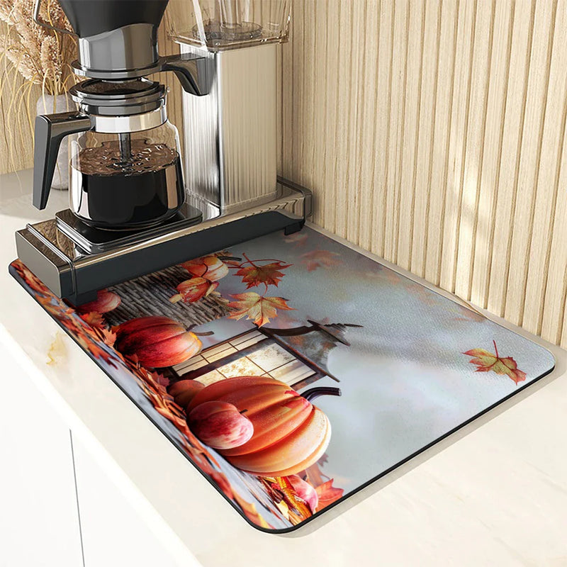 Axyaa Thanksgiving Kitchen Drying Mat Set