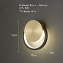 Axyaa Brass Ring LED Wall Sconce for Home Art Deco Lighting in Various Rooms
