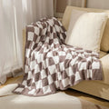Axyaa Nordic Velvet Checkerboard Throw Blanket 150x200cm