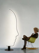 Axyaa Minimalist LED Face Floor Lamp for Living Room and Bedroom Lighting
