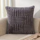 Grey Velvet Snowflake Decor Pillowcase for Sofa Couch Living Room by Axyaa