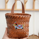 Axyaa Rattan-Style Kitchen Storage Basket Wall Hanging Flower Pot Fruit Vegetable Basket
