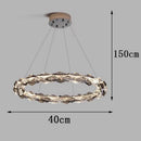 Axyaa Crystal Chandelier Ceiling Light | Luxury Living Room Bedroom Pendant Lamp