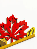 Fall Leaves Wooden Door Topper by Axyaa - Festive Home Decor