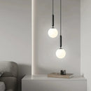Axyaa Small Glass Chandelier Pendant Light - Modern Restaurant Ceiling Lamp