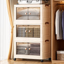 Axyaa Double-Door Foldable Storage Box: Multi-Size Organizer for Living Room, Bedroom, Study