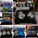 Axyaa Beast Print Bedding Set - Soft Duvet Cover with Zipper Closure