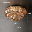 Axyaa Black Chrome LED Chandelier for Dining Room