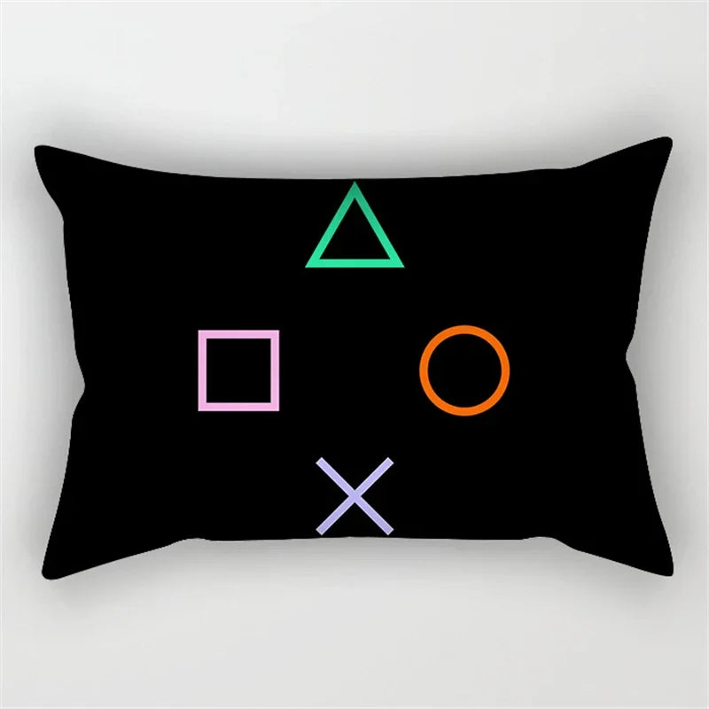 Axyaa 30x50cm Gamer Handle Print Pillowcase for Sofa, Car Seat, Gaming Room