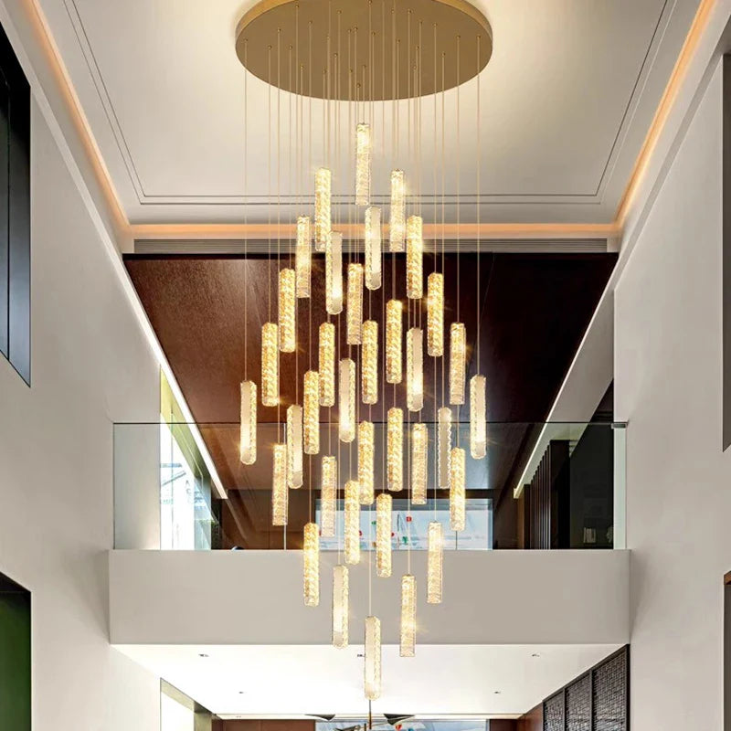 Axyaa Nordic Stair Chandelier Living Dining Pendant Ceiling Lights Indoor Lighting