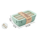 Axyaa Wheat Straw Lunch Box with Lid - Portable Bento Box for Students