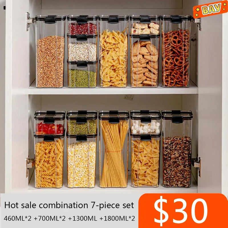 Axya Stackable Storage Containers for Kitchen Noodles Spaghetti Dry Food