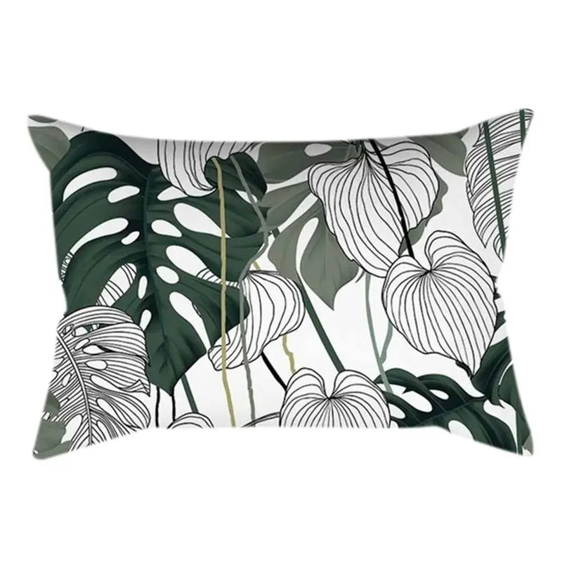 Axyaa Plant Art Polyester Cushion Cover Elegant for Living Room Sofa 30x50cm