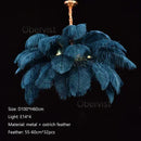 Axyaa Nordic Ostrich Feather Art Chandelier for Home Decoration