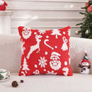 Axyaa Christmas Theme Embroidered Throw Pillow Cover for Home Sofa Decor