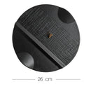 Axyaa Black Frosted Texture Ceramic Dinner Plate Steak Dessert Snack Solid Color Plate