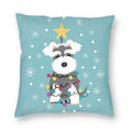 Axyaa Miniature Schnauzer Dog Cartoon Cushion Cover for Sofa - Puppy Lover's Nordic Pillow