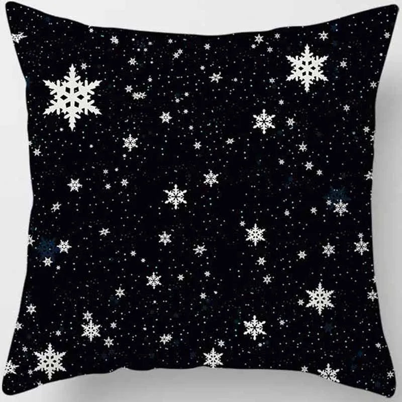Christmas Elk Print Pillowcase 45x45cm for Sofa, Car, Bedroom & Living Room Decor