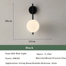 Axyaa Nordic LED Wall Lamp: Golden Black Indoor Lighting for Bedroom & Living Room
