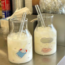 Axyaa Cat Glass Cup & Straw Set - Cute & Aesthetic Tumbler for Various Drinks