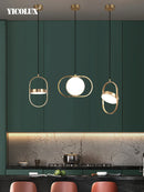 Axya Gold LED Pendant Lamps for Home Decor & Magic Eye Lighting