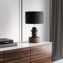 Axyaa Wood Fabric LED Table Lamp: Nordic Style Luxury Home Decor for Study, Bedroom Desk