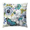 Axyaa Butterfly Print Cushion Cover 45x45cm - Farmhouse Stylish Home Decor Pillow Cover