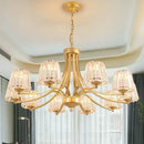 Axyaa Crystal Golden Pendant Lights - Modern Minimalist American Light Luxury Fixtures