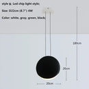 Axyaa Nordic LED Pendant Light Modern Resin Hanging Lamp for Dining Room