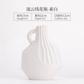 Axyaa Ceramic Vase: Elegant Water Line Flower Container for Home Decor
