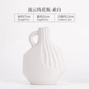 Axyaa Ceramic Vase: Elegant Water Line Flower Container for Home Decor