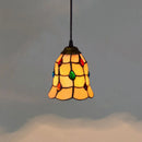 Mosaic Pendant Light with Stained Glass Shade in Colorful Mediterranean Style by Axyaa