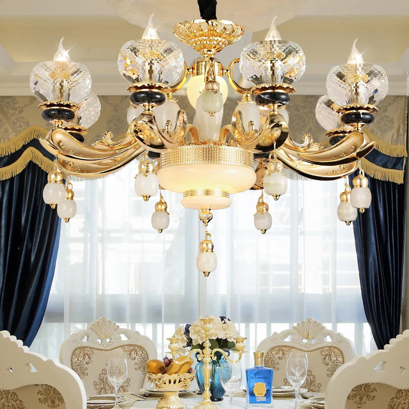 Axyaa European Crystal Chandelier for Living Room, Bedroom, Dining Room