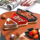 Axyaa Nordic Christmas Ceramic Tree Snack Plate - Rotatable Festive Tableware