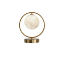 Axyaa Gold Moon Ball LED Table Lamp: Nordic Modern, Dimmable, Bedroom Bedside Desk Light