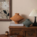 Axyaa Coarse Pottery Vase: Aesthetic Room Decor for Flowers, Plant Pot or Ornaments