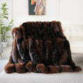 Axyaa Luxury Faux Fur Winter Blanket | High-End Mink Velvet Sofa Throw
