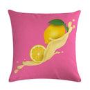 Axyaa Lemon Strawberry Milk Linen Pillowcase 45*45cm