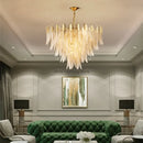 Luxury Crystal Suspension Lamps with Multi-Layer Leaf Design by Axyaa
