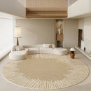 Axyaa Round Wabi-sabi Style Living Room Rug: Soft, Washable, Anti-slip Floor Mat